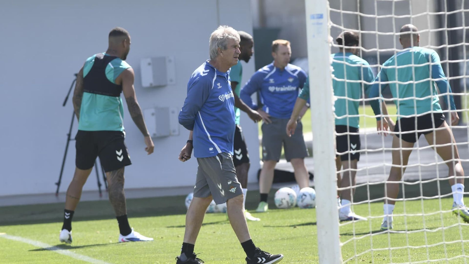 Manuel Pellegrini, en el entrenamiento de este viernes