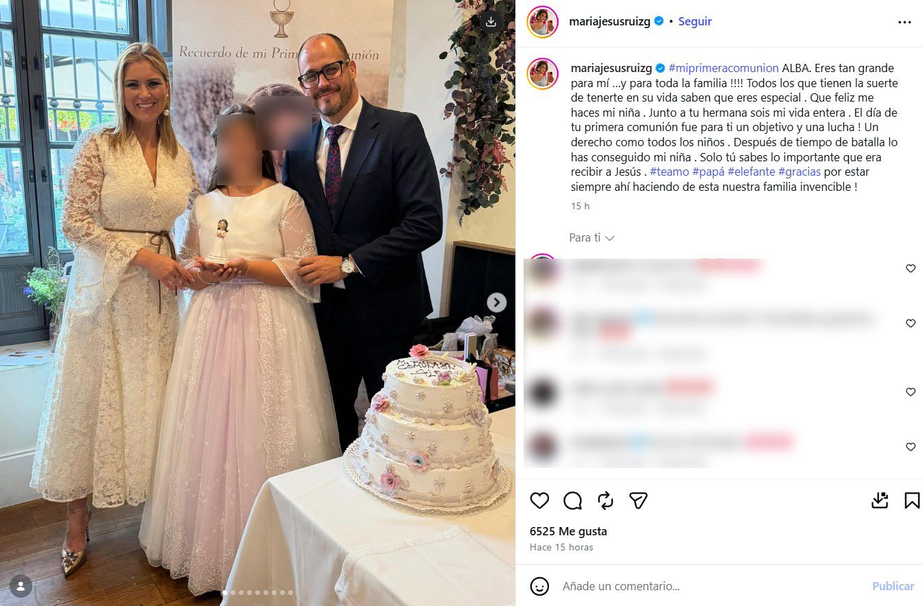 María Jesús Ruiz y su marido, Curro, junto a Alba