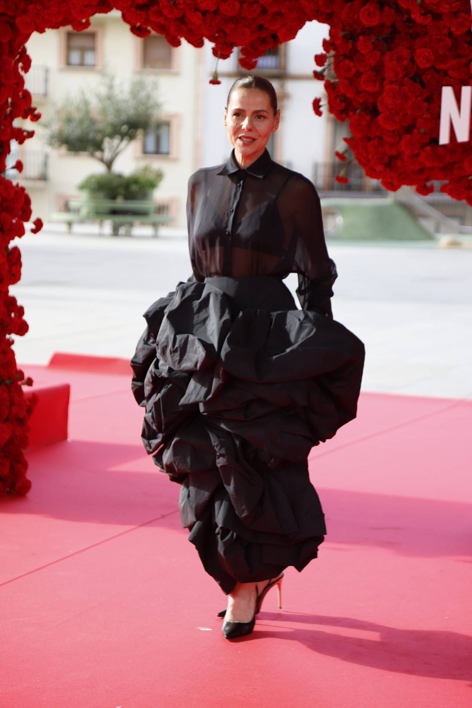 Miryam Gallego, en la alfombra roja de Berlín y la dama de armiño