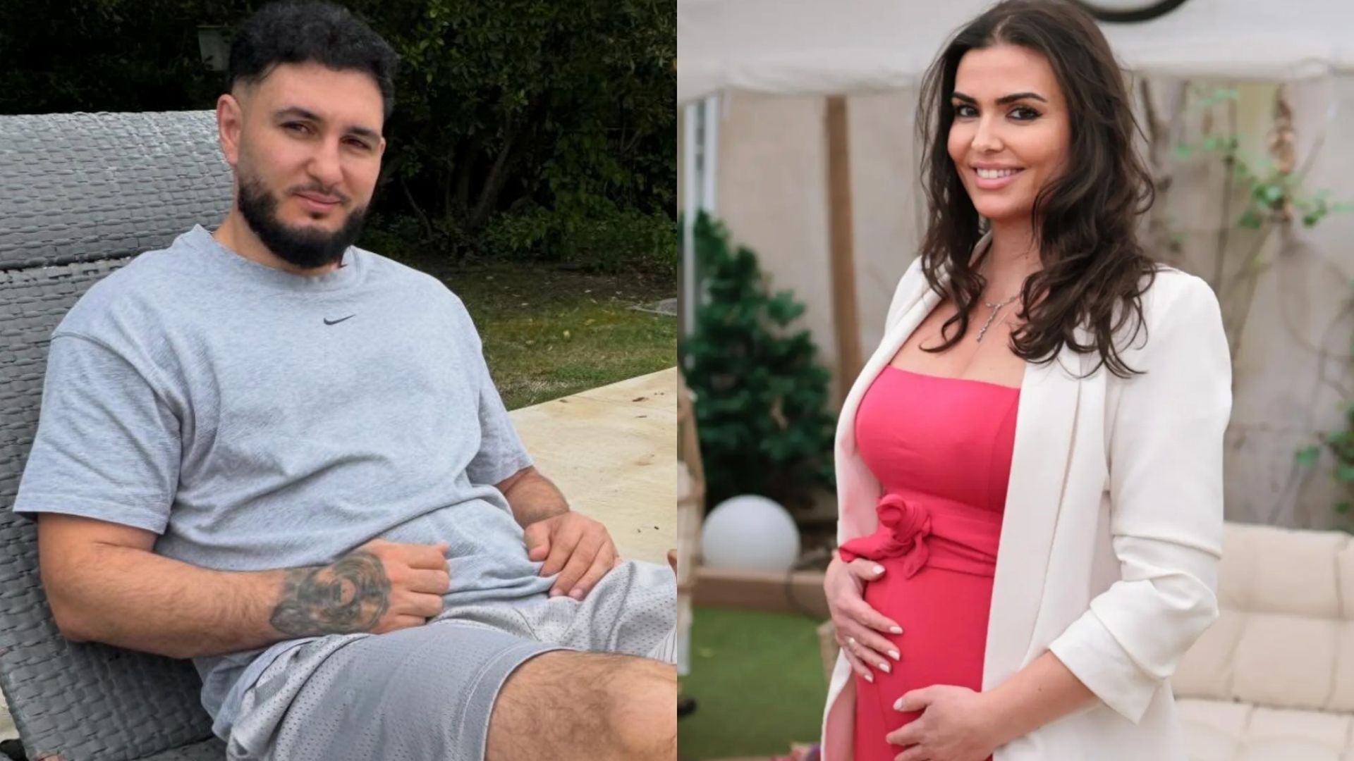 Omar Montes y Rocío Martín en dos imágenes de sus redes sociales