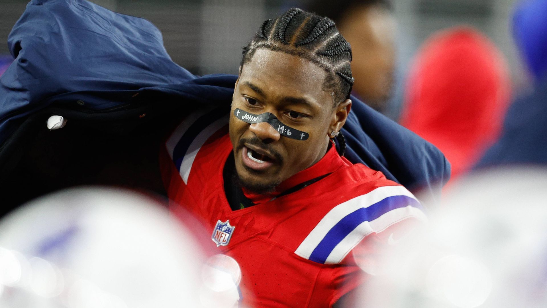 Stefon Diggs durante un partido con los Patriots el pasado diciembre