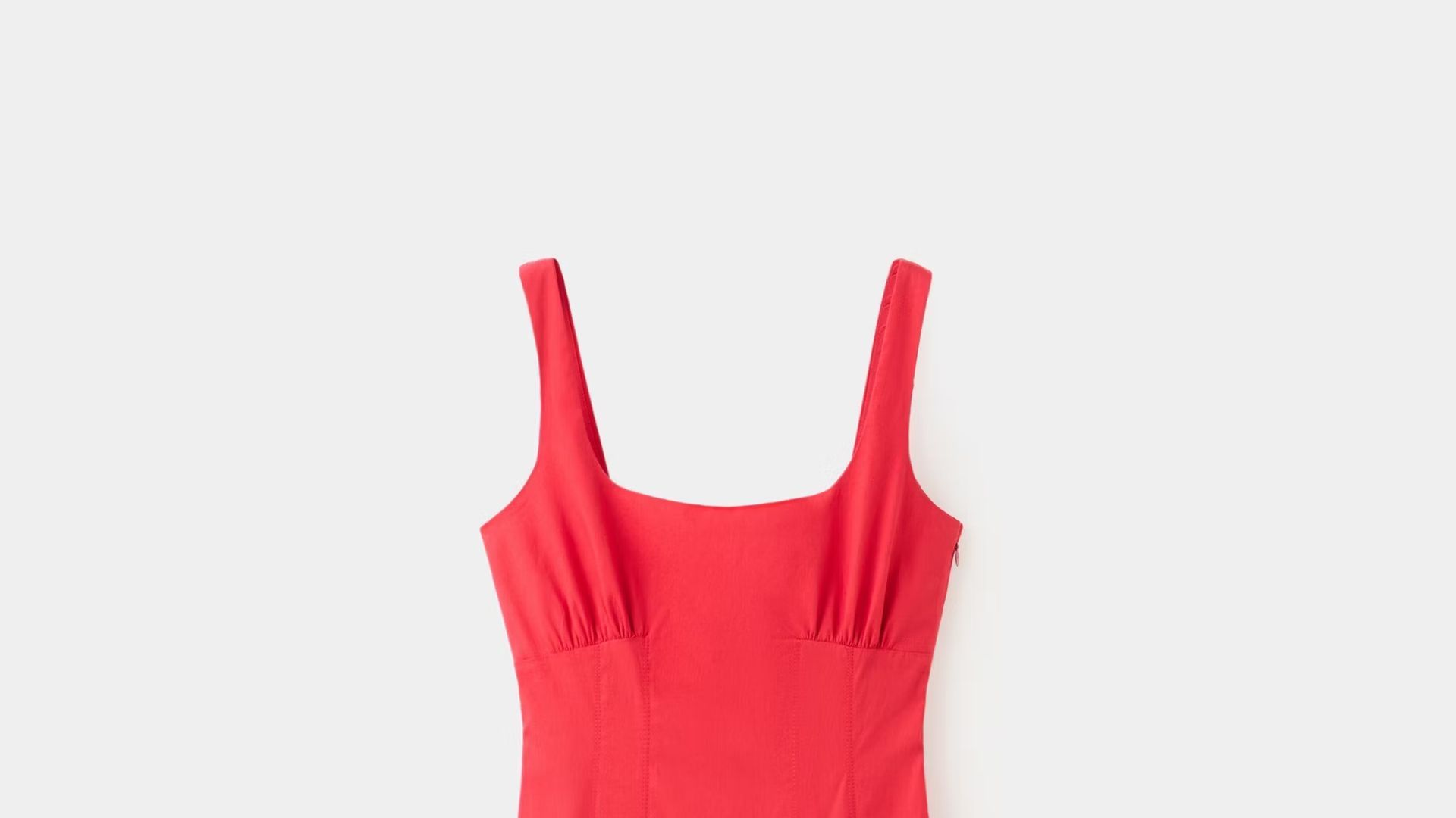 Vestido rojo de tirantes de Mango