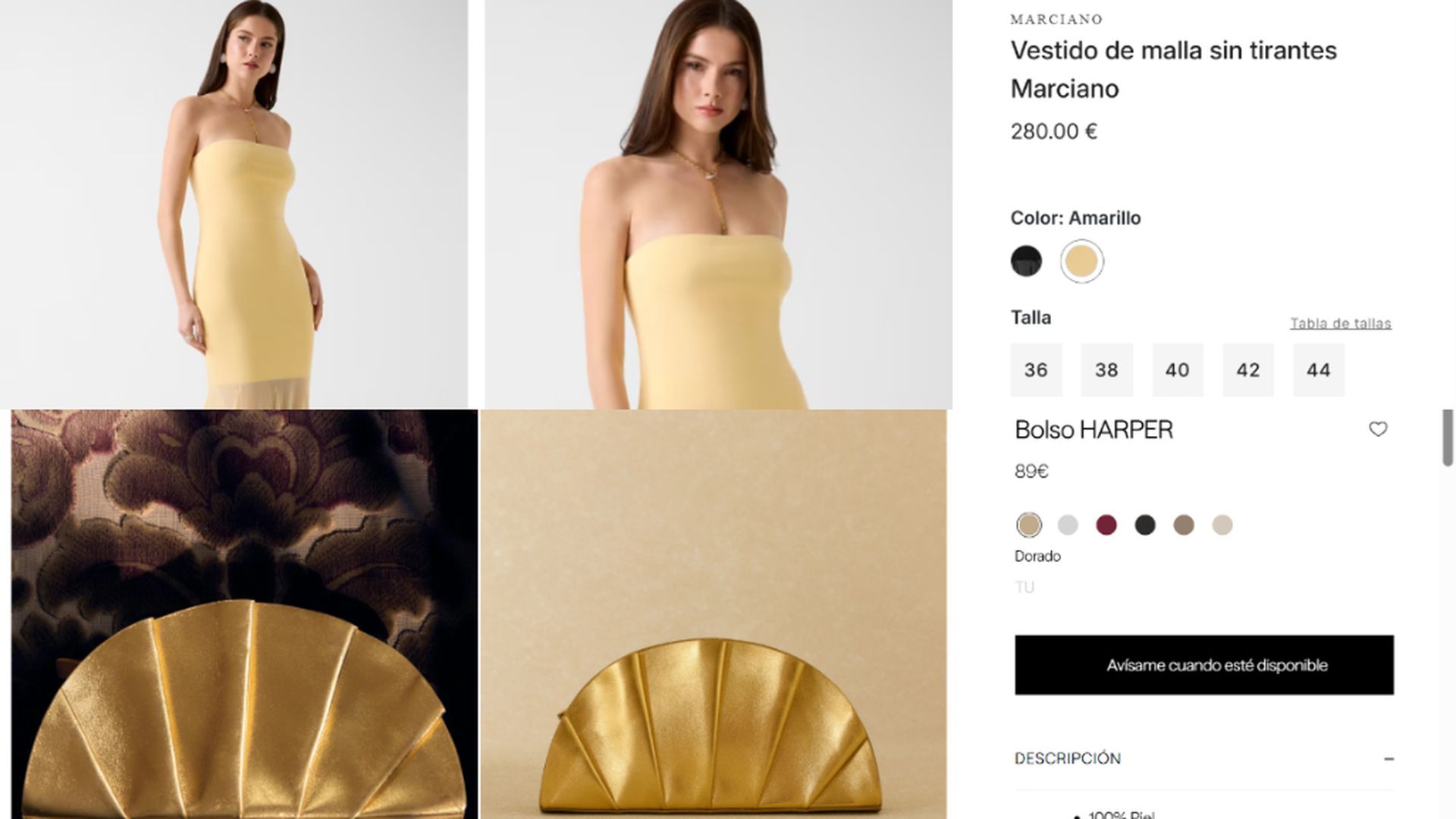 El vestido y el bolso que ha llevado Daniella Bustamante