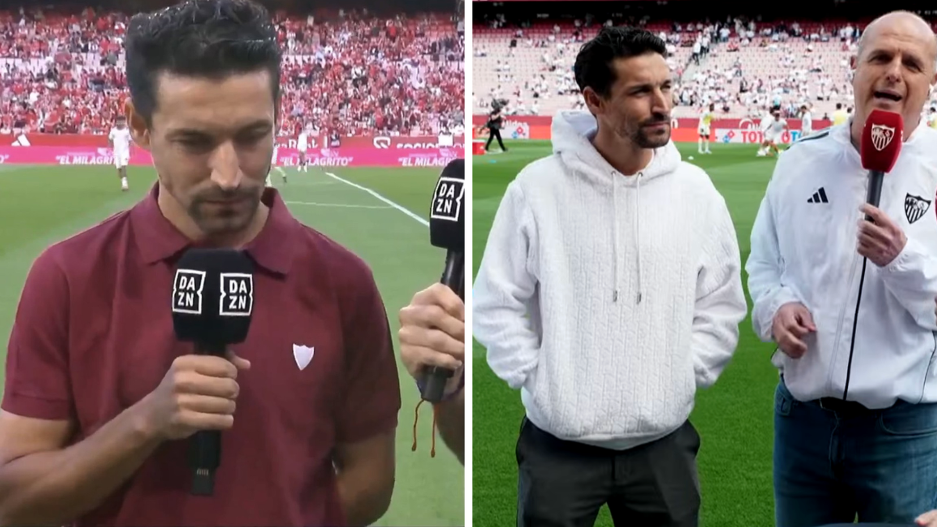 Jesús Navas, de rojo el lunes y de blanco hoy