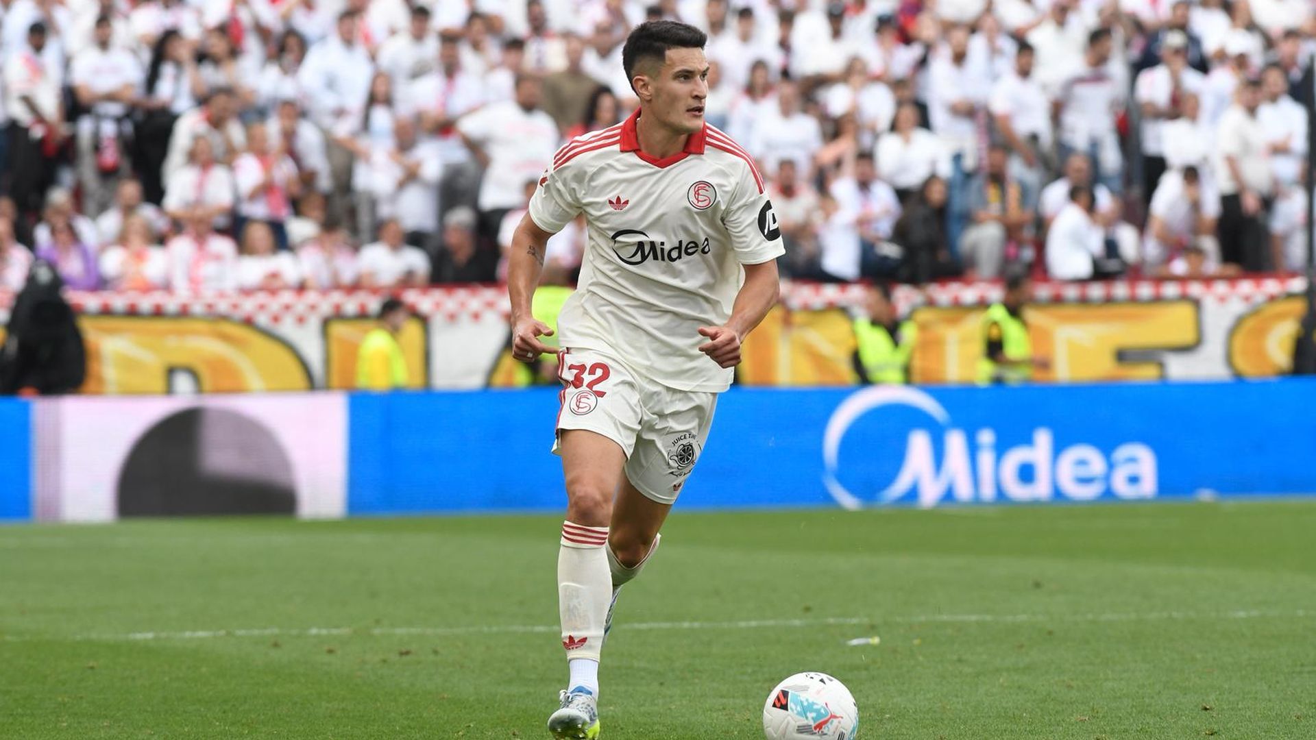 Andrés Castrín, en el Sevilla - Espanyol
