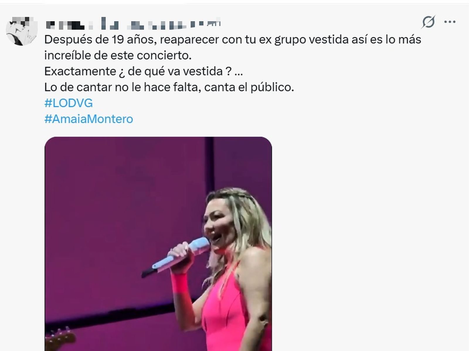 Críticas a Amaia Montero