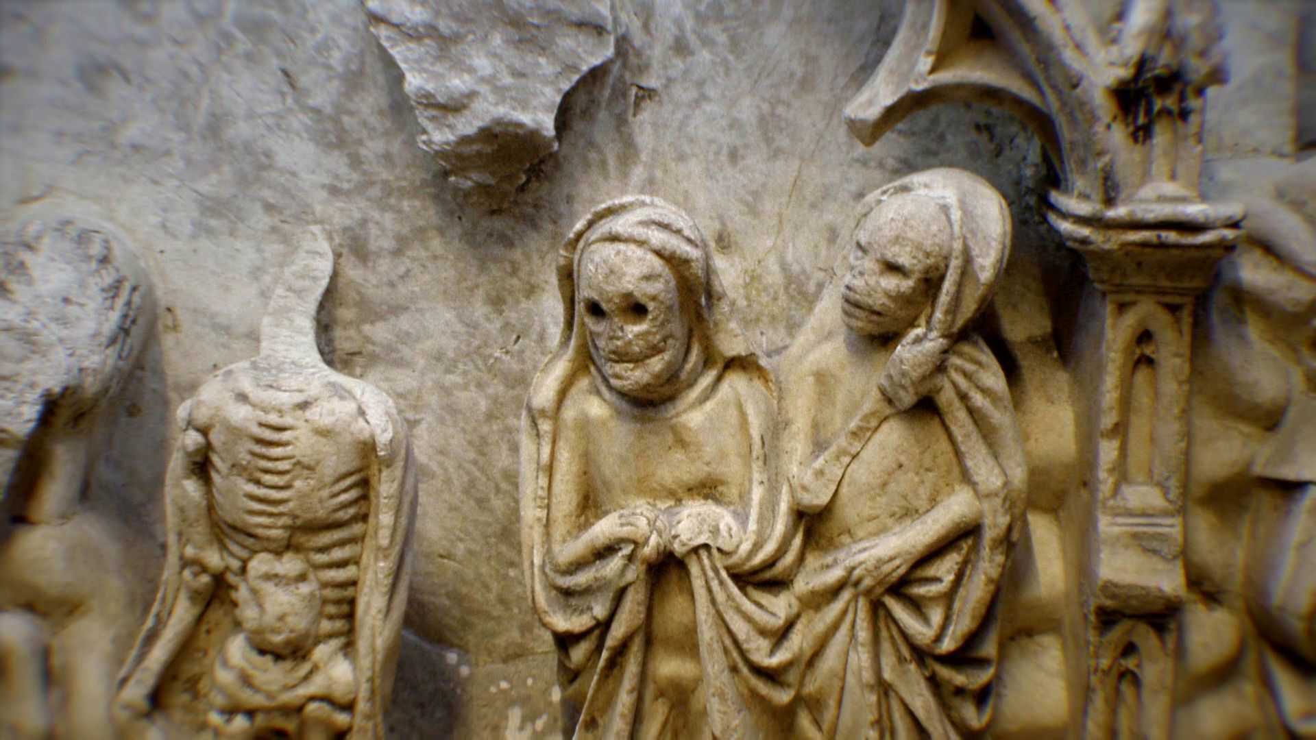 El encuentro entre tres vivos y tres muertos: Iglesia de San Miguel, Oñati, siglo XV