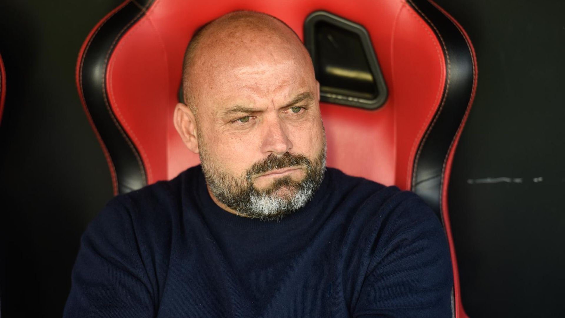 Manolo González, en el Sevilla-Espanyol