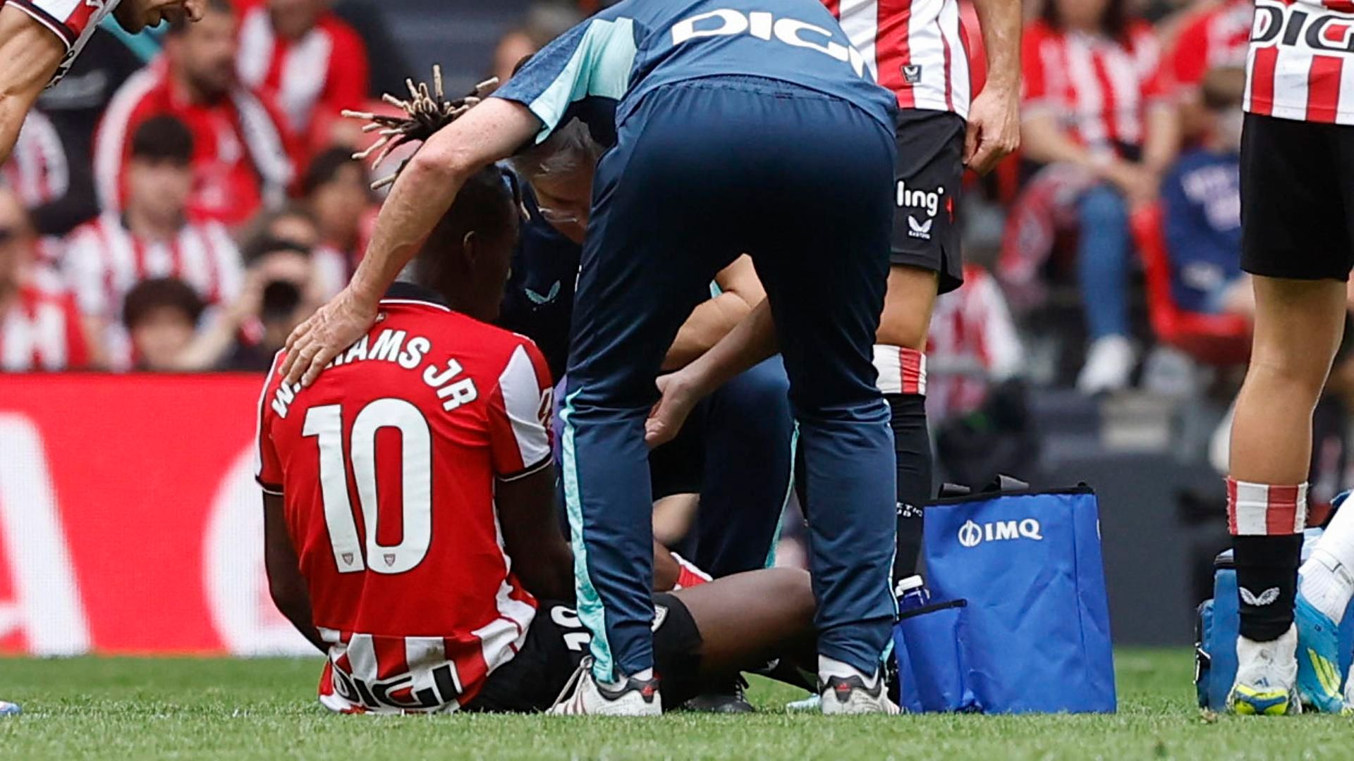Nico Williams, lesionado en San Mamés