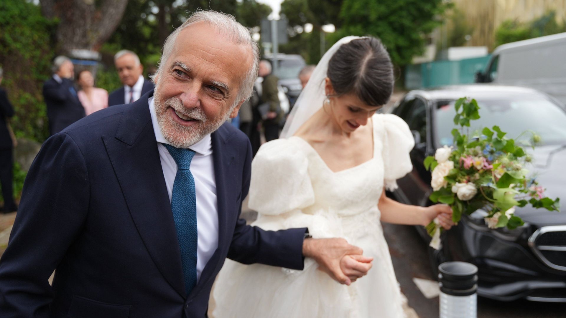 Paco Arango y Begoña Aguilera, en una imagen de su boda