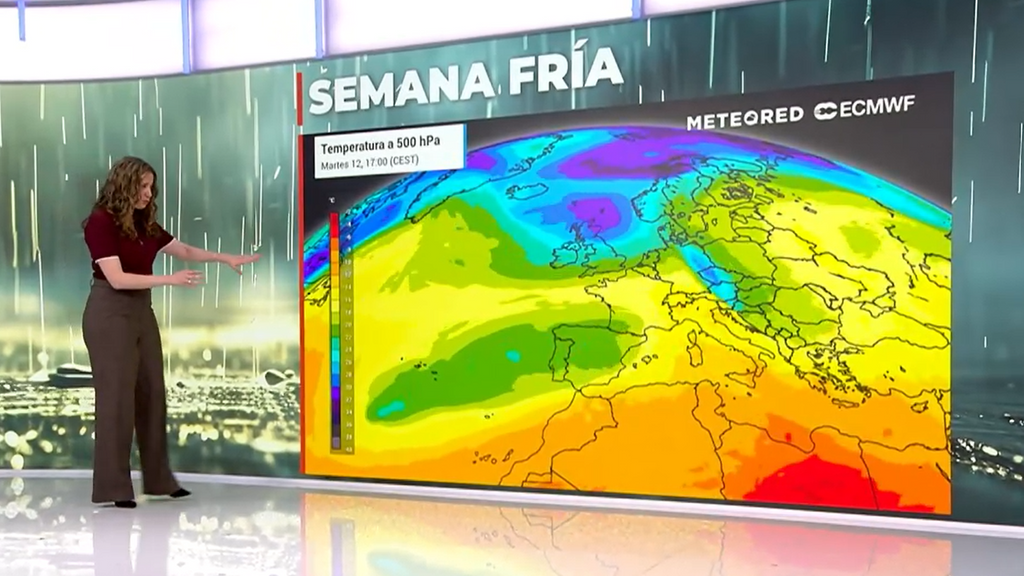 Semana con temperaturas todavía muy frías acompañada de lluvias generalizadas y tormentas en casi toda la península