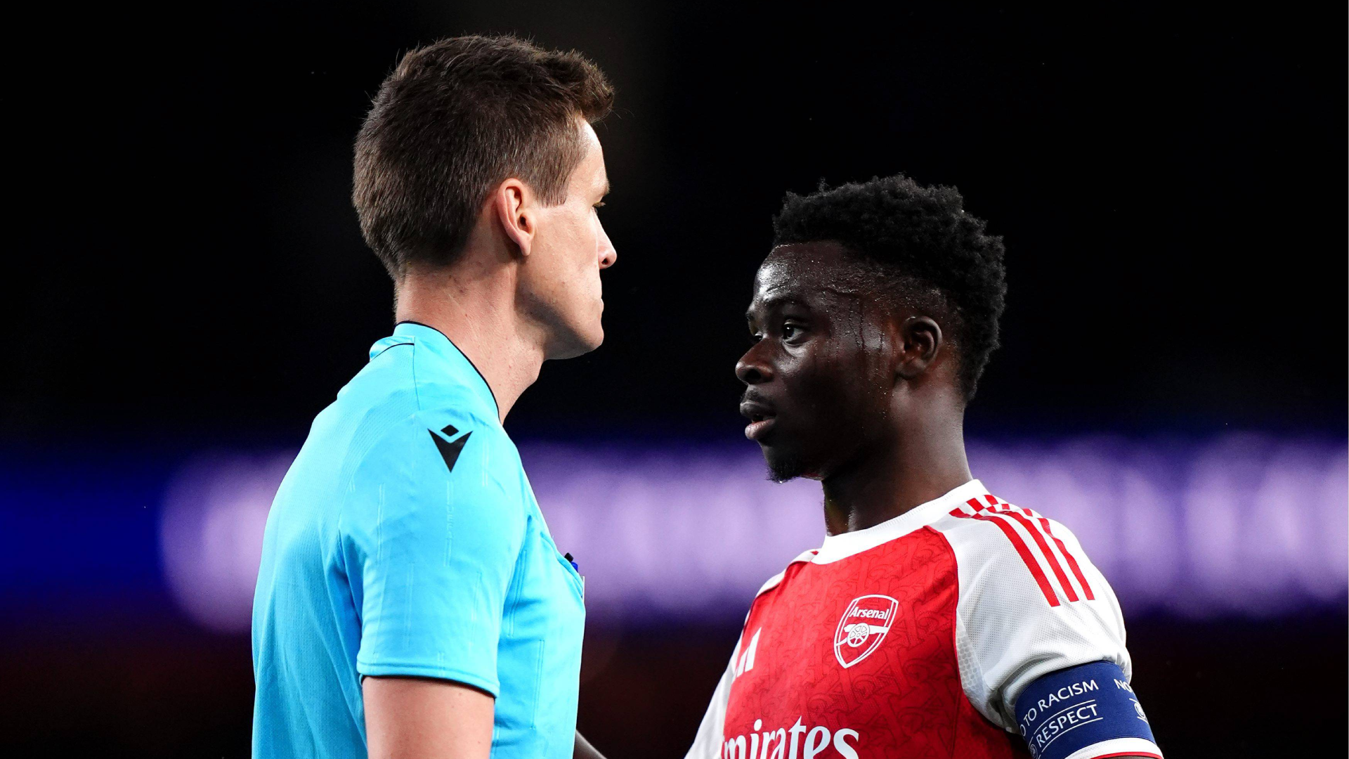 Daniel Siebert, durante el Arsenal-Atlético