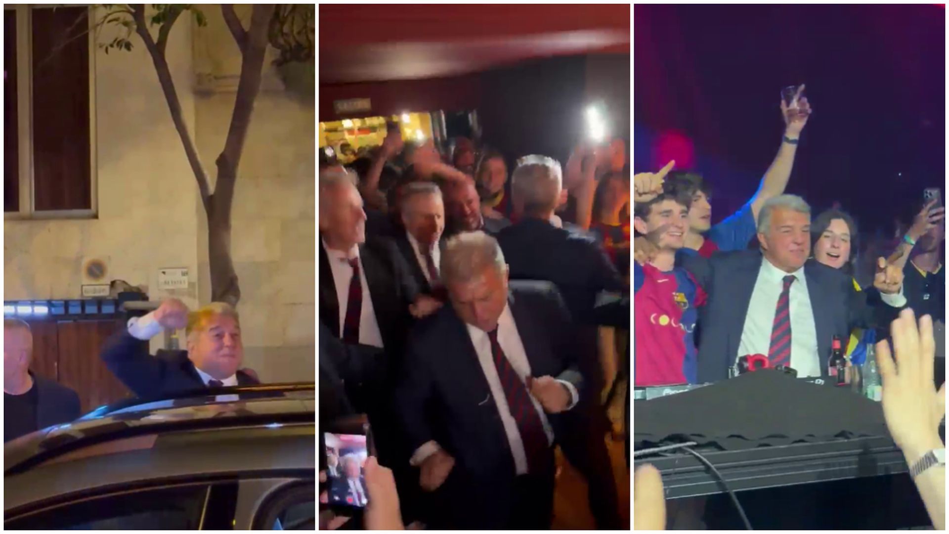 Joan Laporta celebra el título liguero