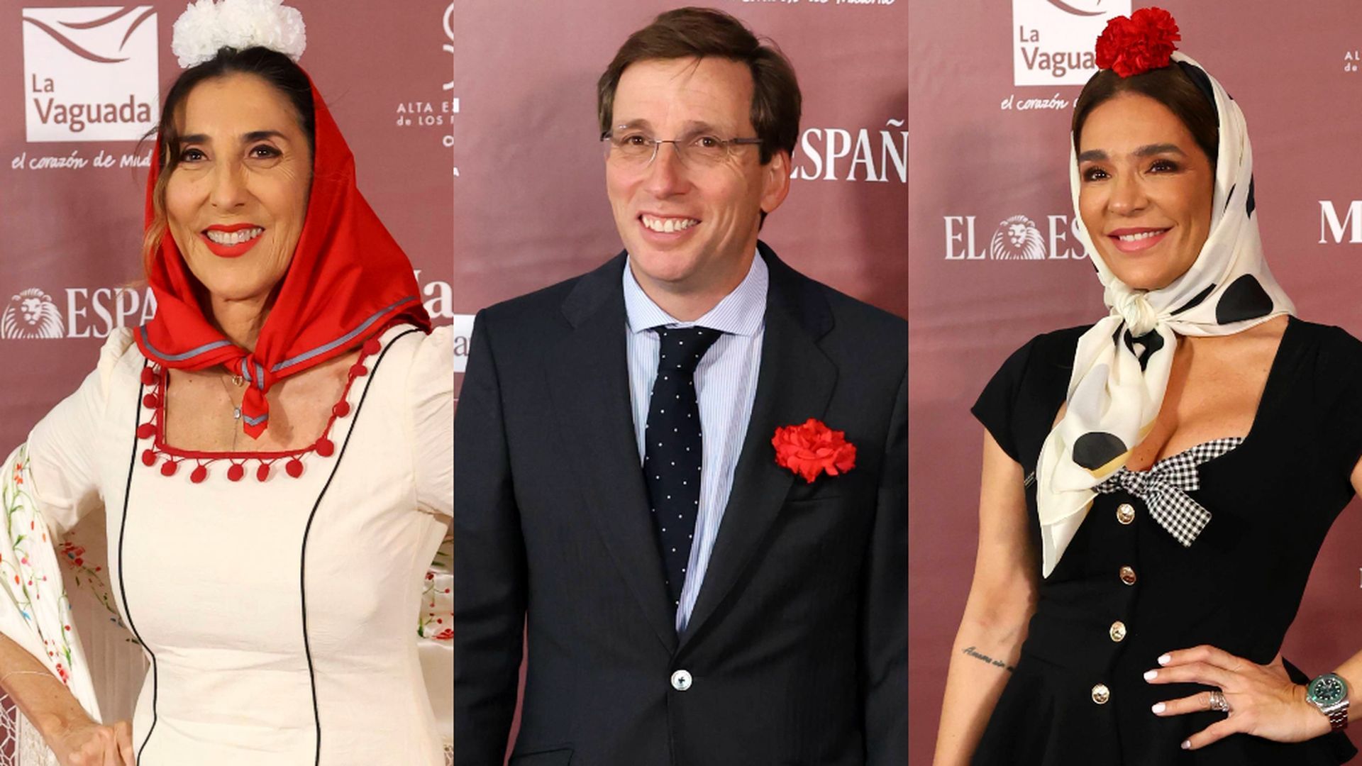 Paz Padilla, José Luis Martínez-Almeida y Raquel Bollo