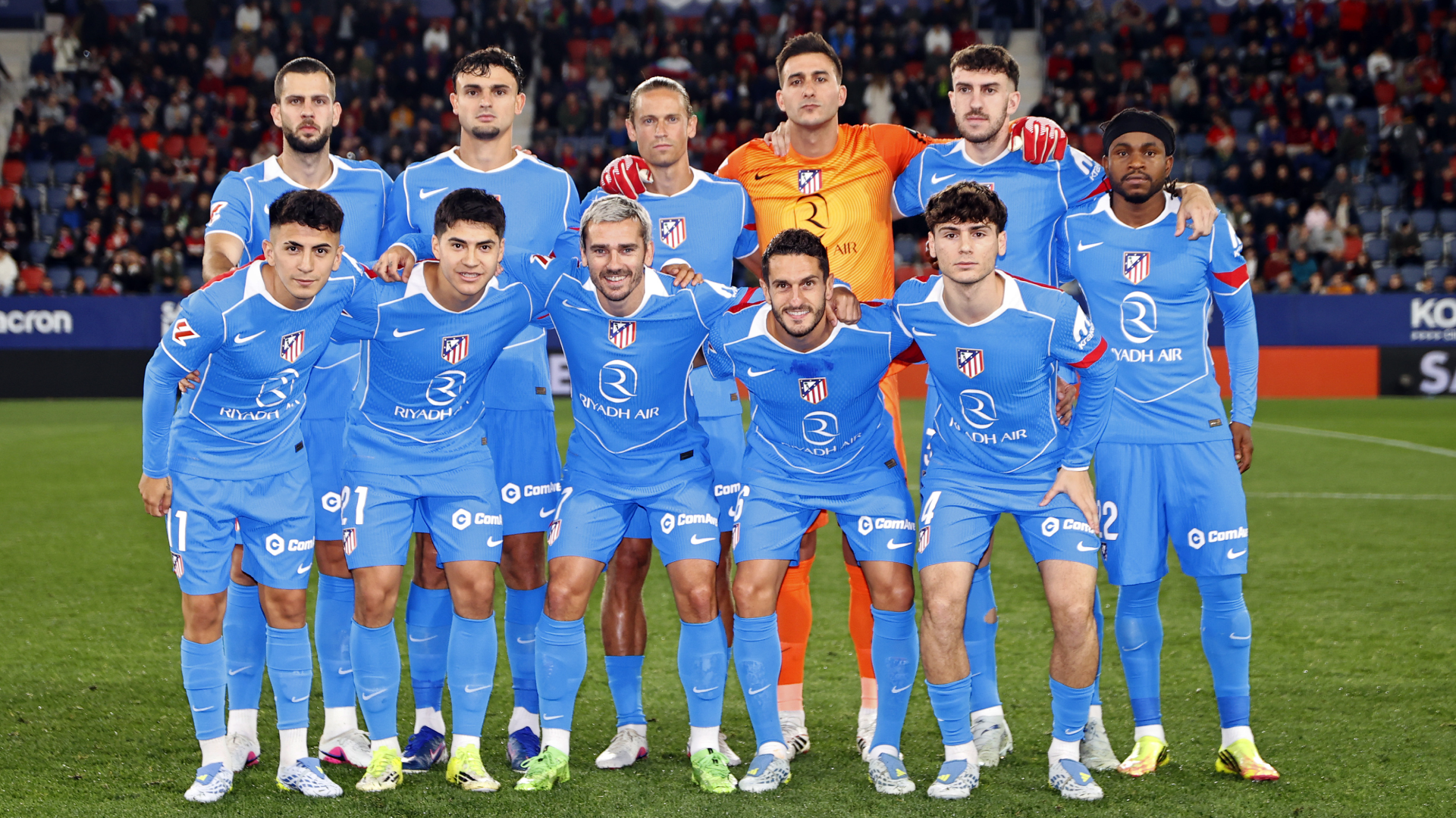 El once del Atlético de Madrid ante Osasuna