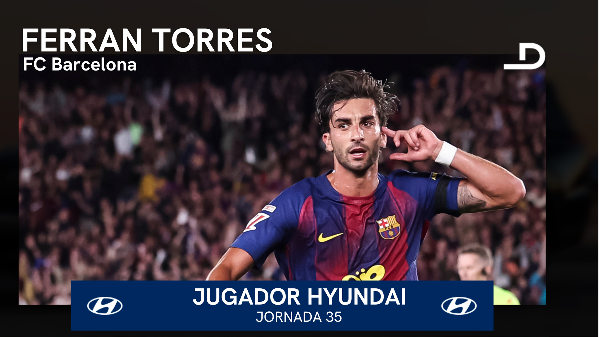 Ferran Torres, Jugador Hyundai de la jornada 35