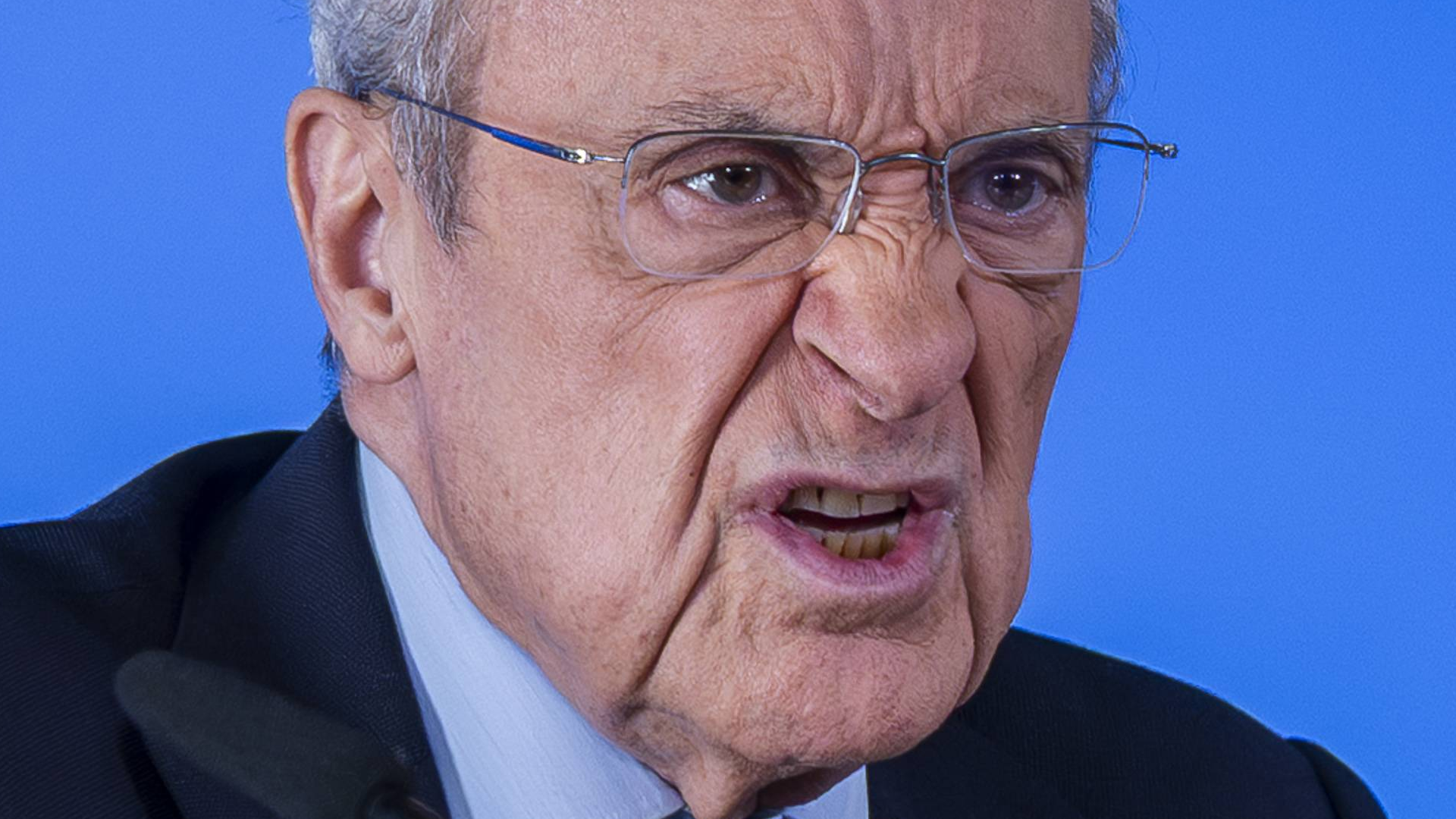 Florentino Pérez, durante su rueda de prensa