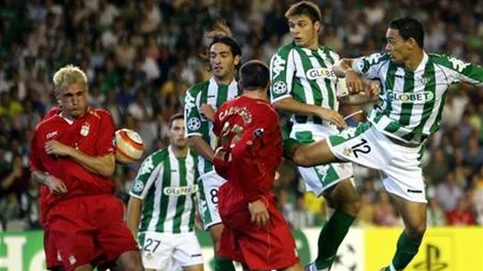 Imagen del Betis-Liverpool de la Champions 2005/06