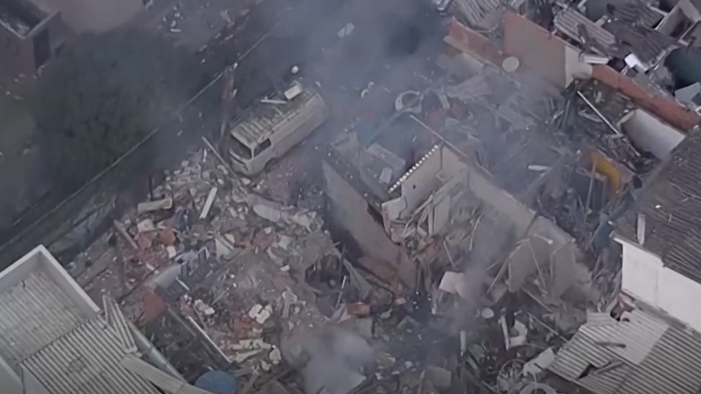 Imágenes impactantes de la explosión de una tubería de gas en Sao Paulo, Brasil