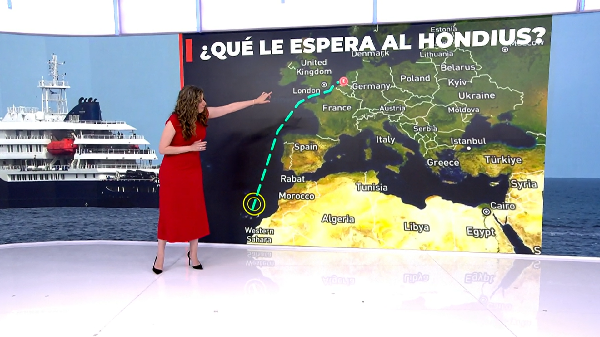 La dura travesía que le espera al MV Hondius antes de llegar a Países Bajos: el barco tendrá que pasar dos temporales en su recorrido