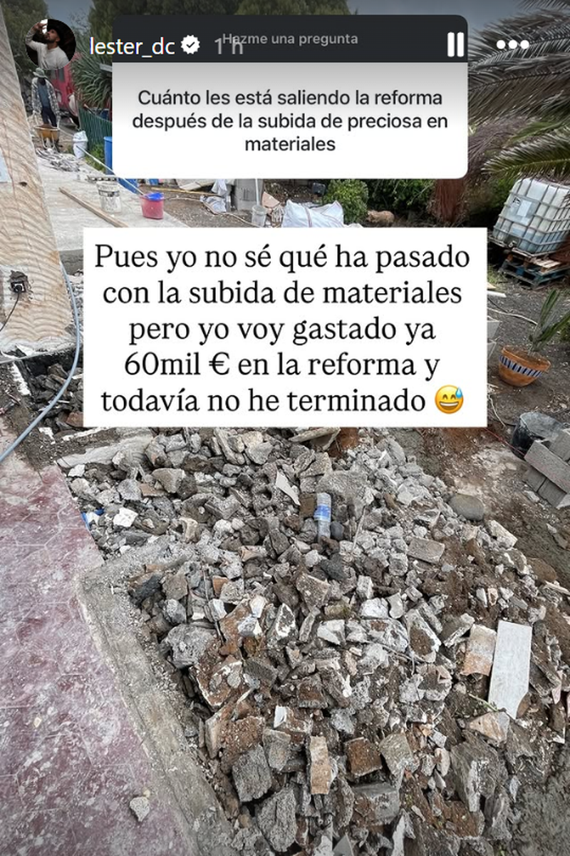 Lester Duque habla sobre la reforma de su casa