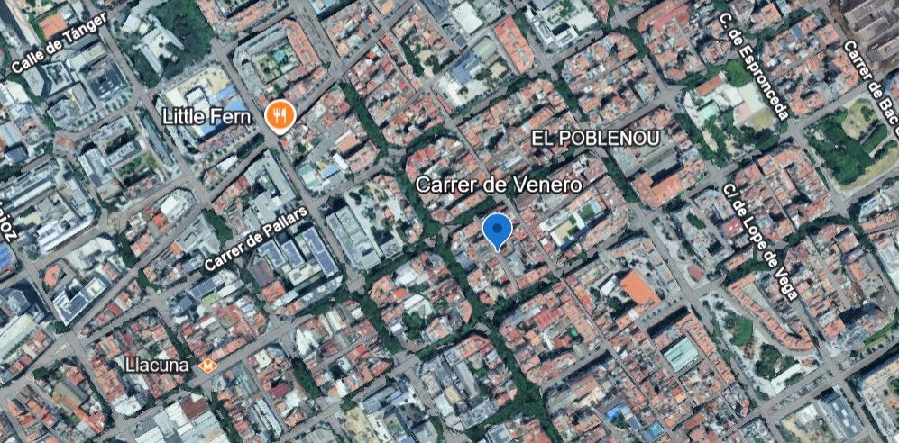 Zona en la que se ha producido la explosión en Barcelona este martes
