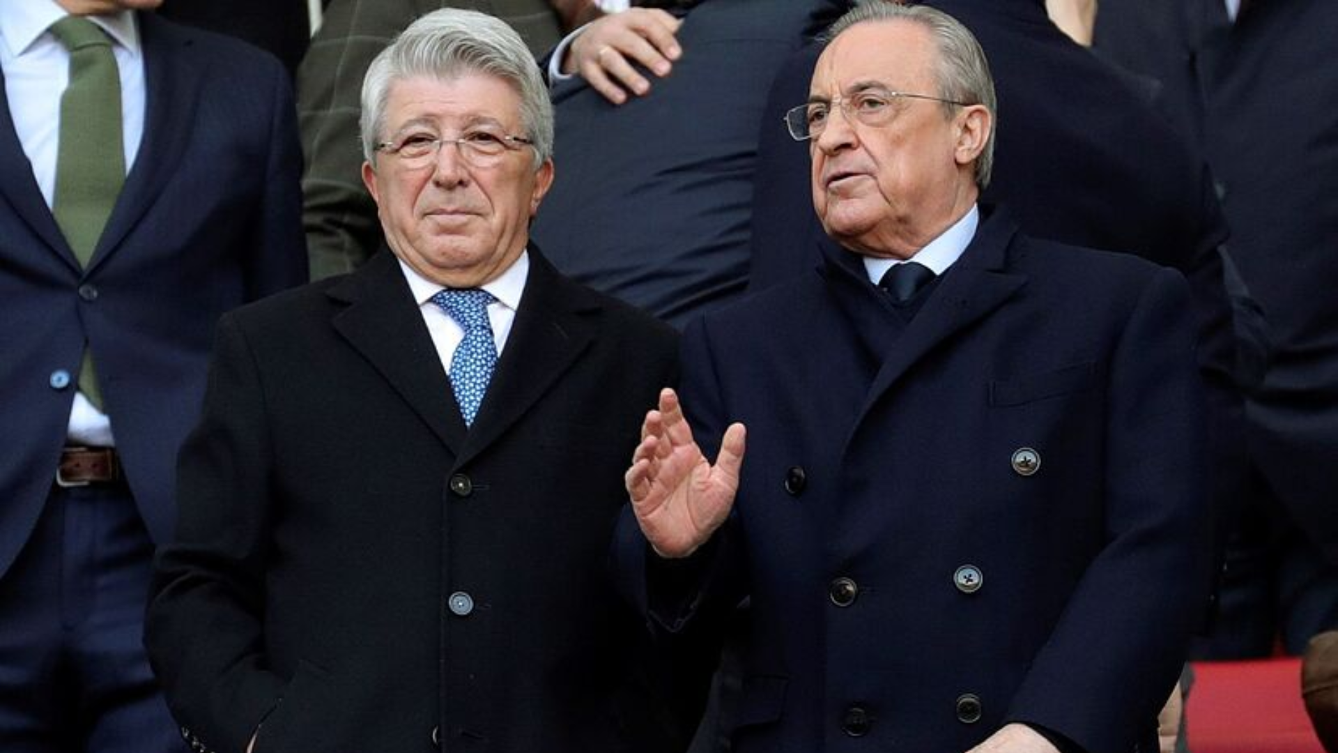 Enrique Cerezo y Florentino Pérez, en el palco del Metropolitano Enrique Cerezo y Florentino Pérez, en el palco del Metropolitano