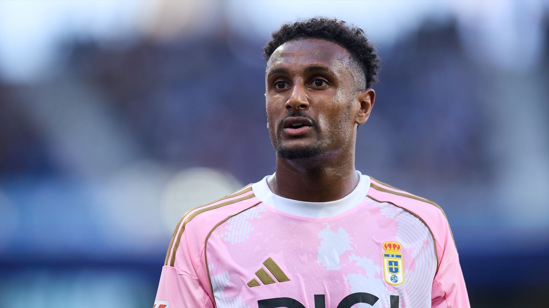 Haissem Hassan durante un partido del Real Oviedo esta temporada Haissem Hassan durante un partido del Real Oviedo esta temporada