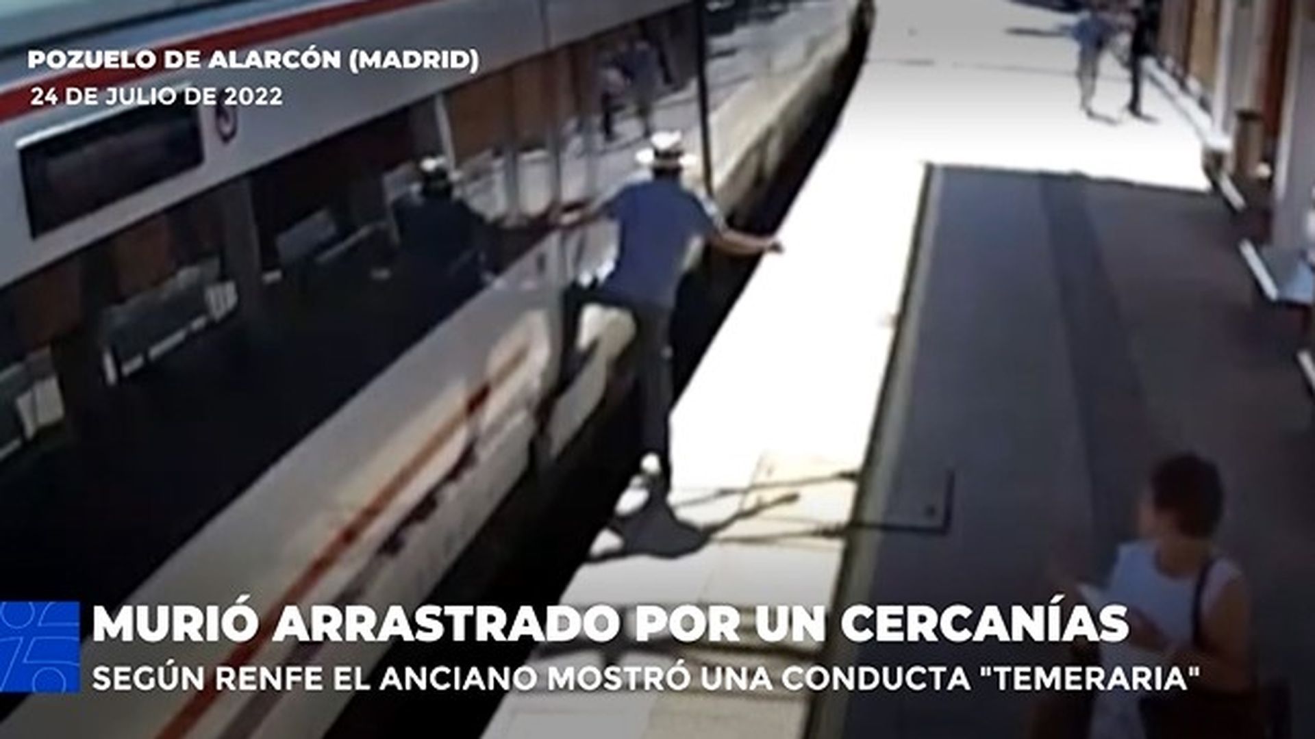 La denuncia de la familia de un anciano que murió tras quedar atrapado en un tren de Renfe: "El maquinista no estuvo a la altura" La denuncia de la familia de un anciano que murió tras quedar atrapado en un tren de Renfe: "El maquinista no estuvo a la altura"