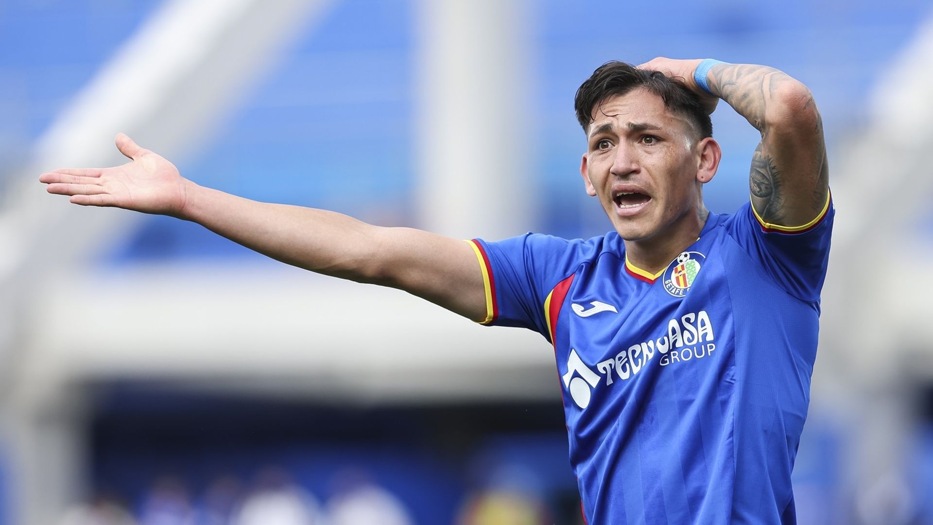 Luis Vázquez durante un partido del Getafe esta temporada