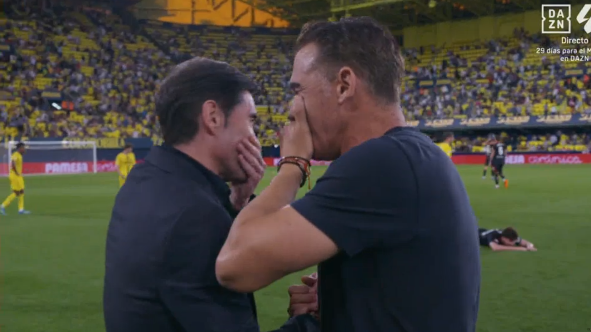 Marcelino García Toral y Luis García Plaza, tras el Villarreal-Sevilla
