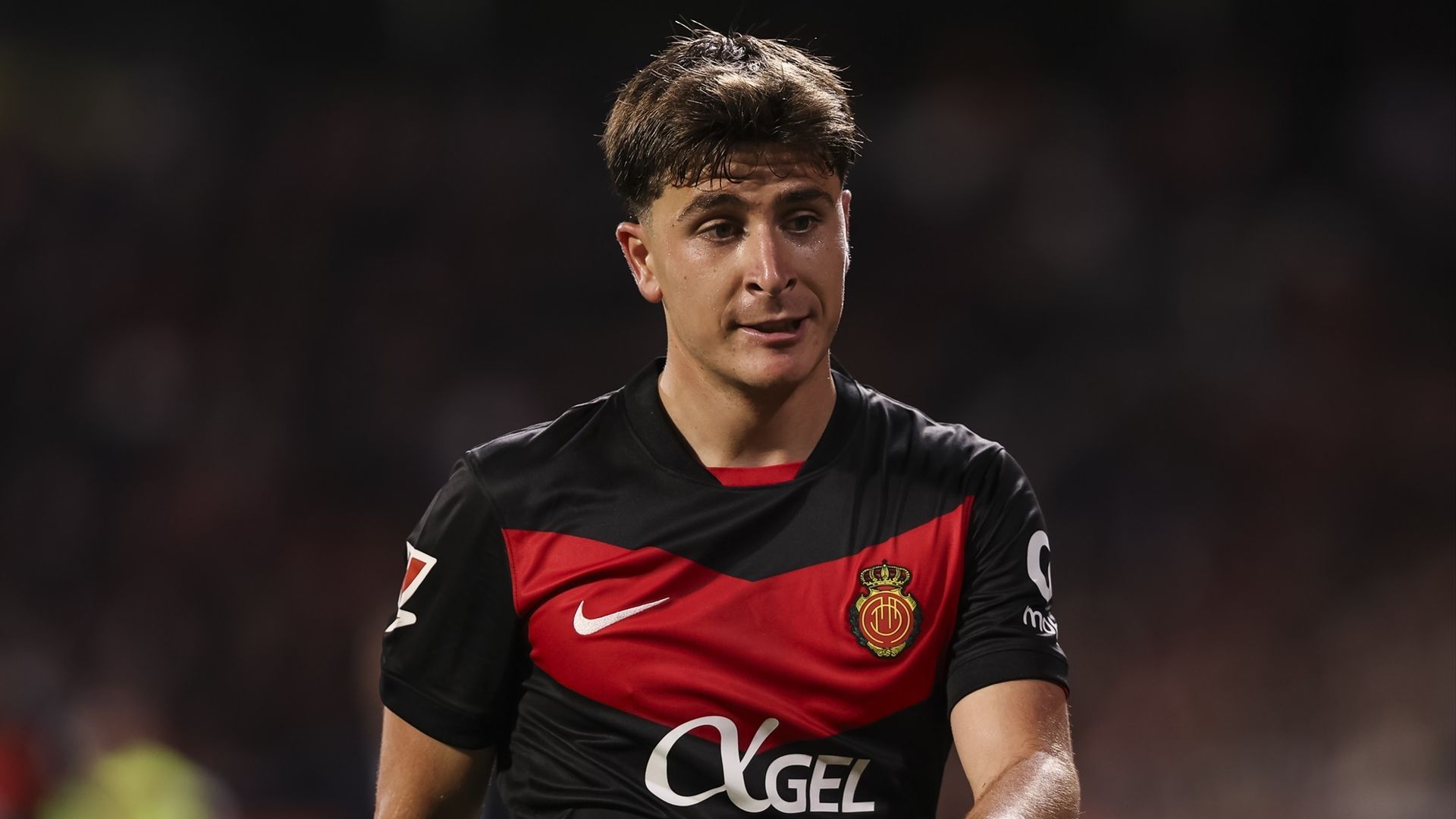 Pablo Torre durante un partido del RCD Mallorca esta temporada
