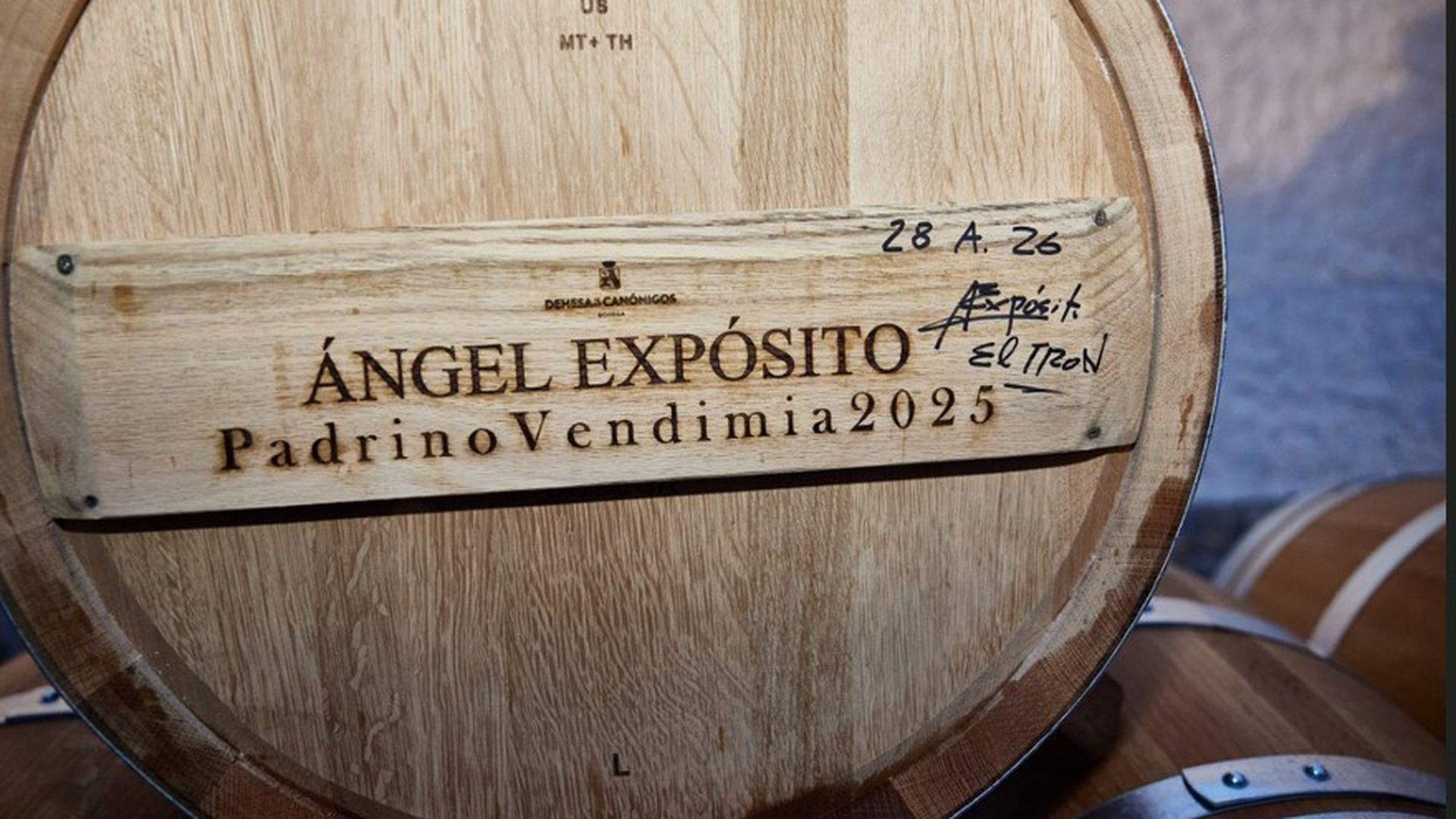 Ángel Expósito, padrino de la vendimia 2025