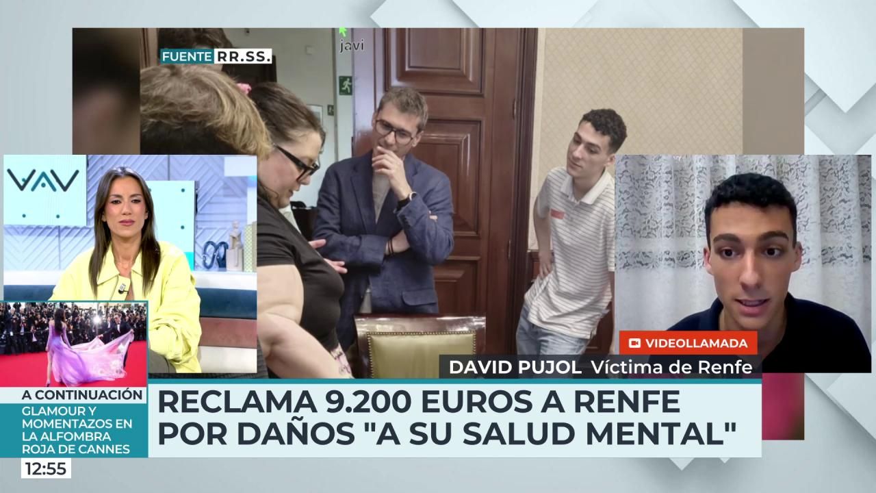 David reclama 9.200 euros a Renfe por daños en su salud mental: 