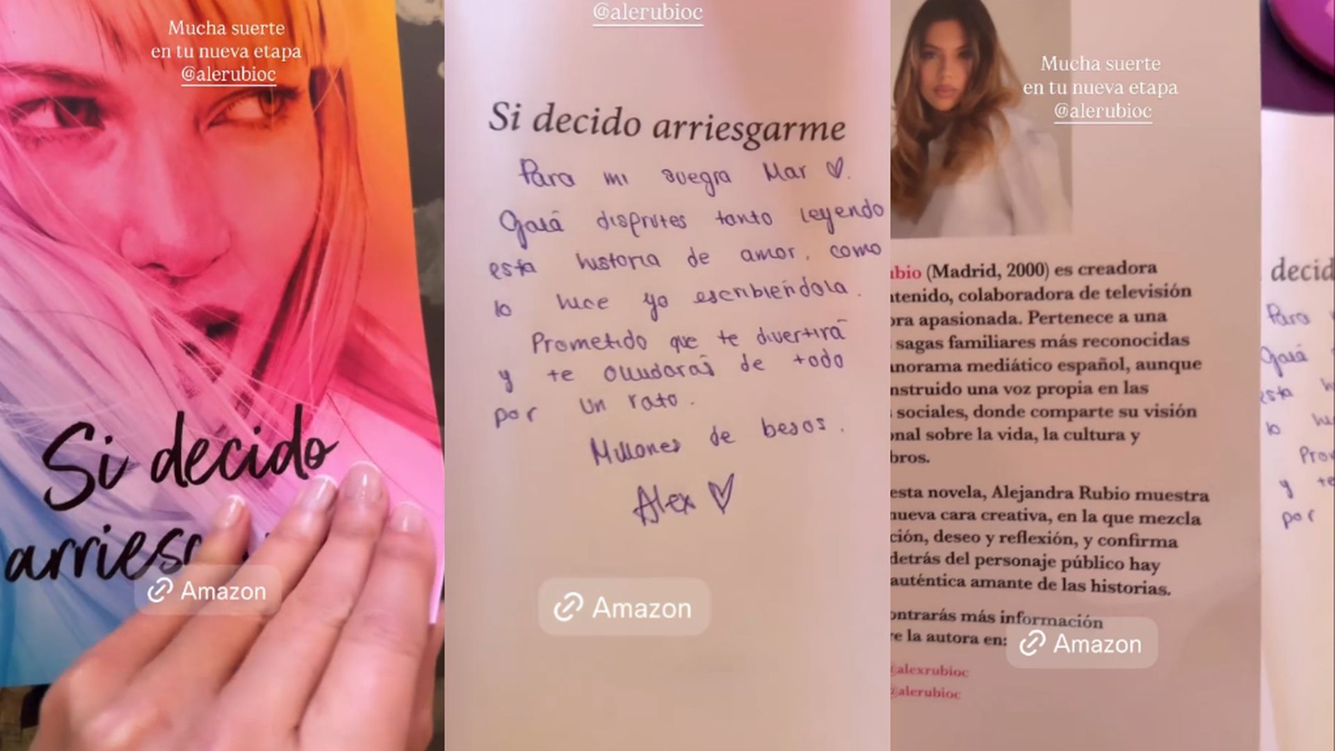 La dedicatoria que Alejandra Rubio ha escrito a Mar Flores en su primer libro