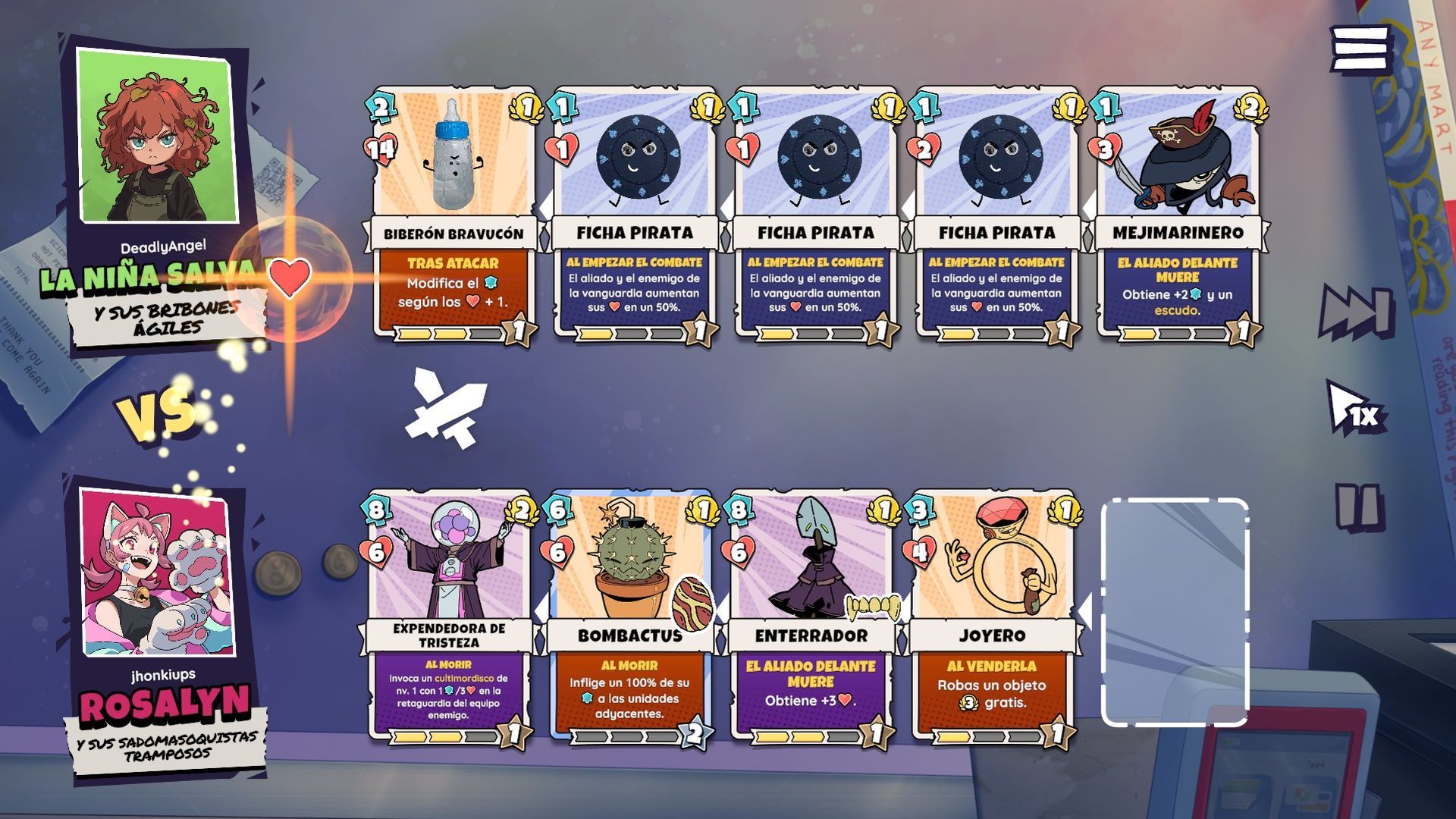 La puesta en escena del enfrentamiento PVE de Lunchbreak Tactics