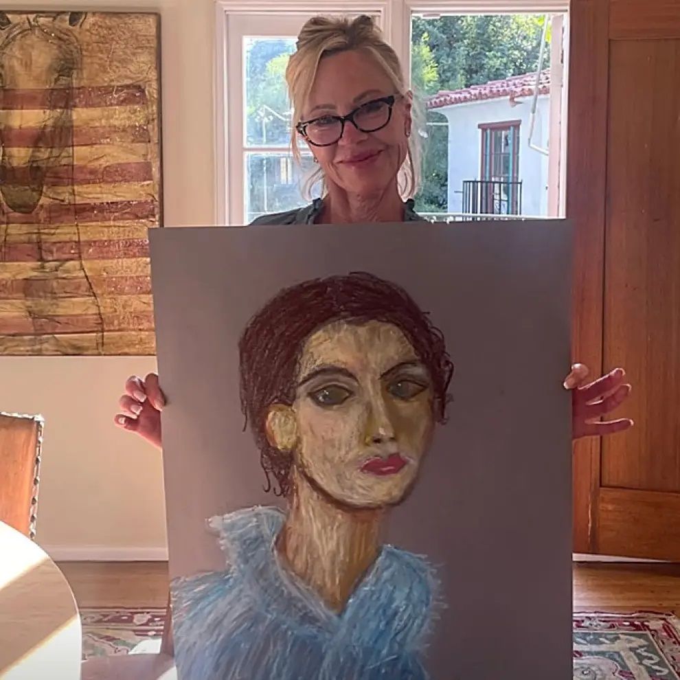 Melanie Griffith y su cuadro