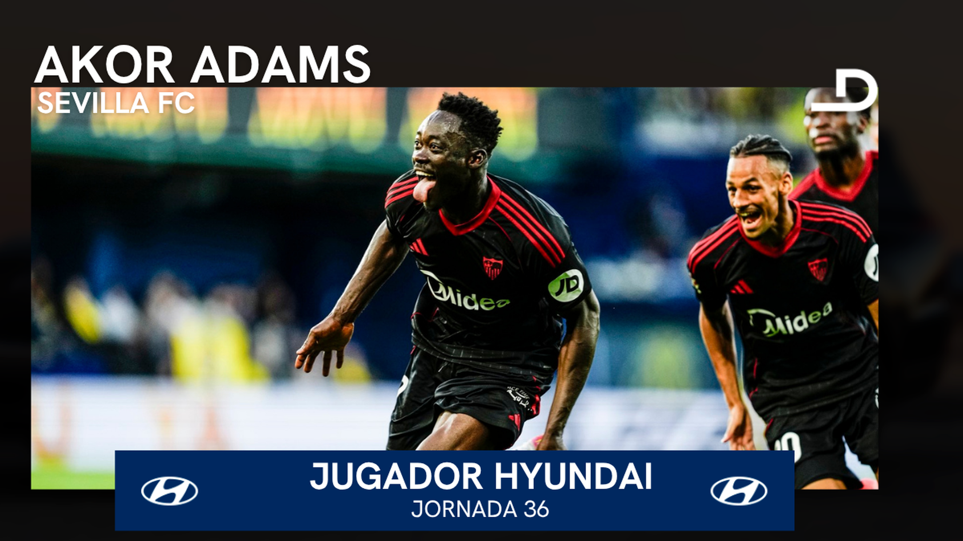Akor Adams, en el partido contra el Villarreal Akor Adams, en el partido contra el Villarreal