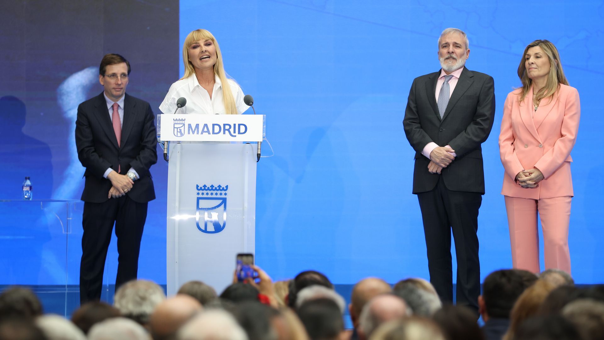 Cayetana Guillén Cuervo, en una imagen del acto de entrega de Medallas de Honor de Madrid