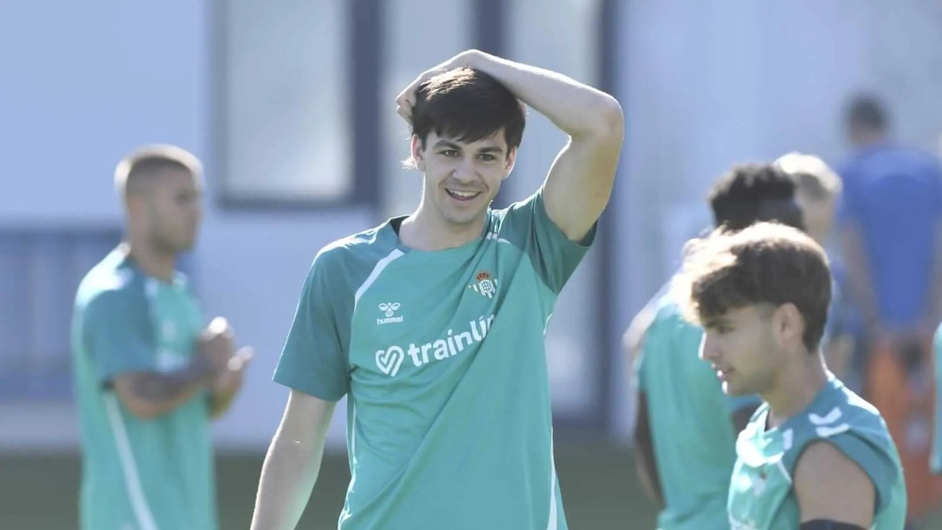 Gonzalo Petit, entrenando con el Betis