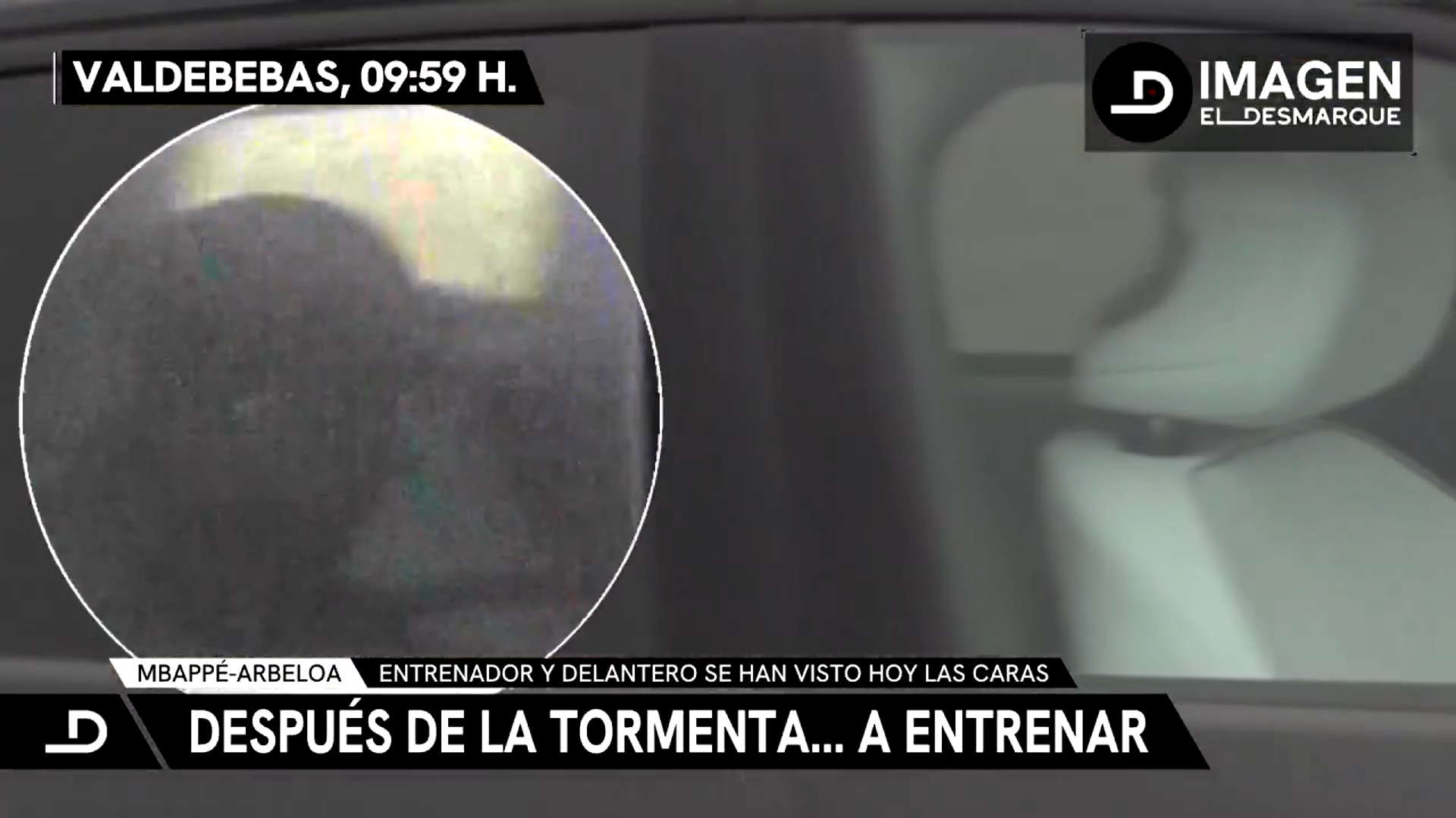 Mbappé, llegando a Valdebebas Mbappé, llegando a Valdebebas