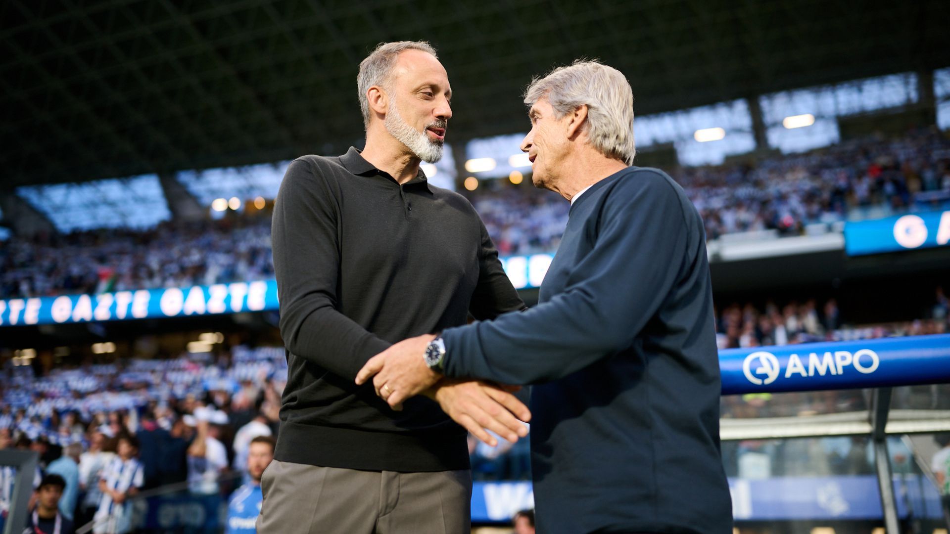 Pellegrino Matarazzo saluda a Manuel Pellegrini Pellegrino Matarazzo saluda a Manuel Pellegrini