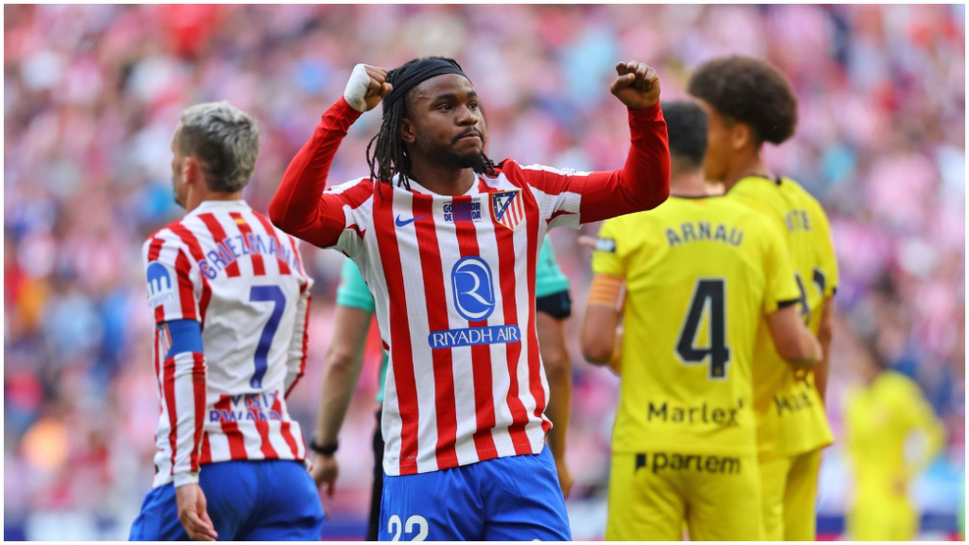 Ademola Lookman, celebrando su gol ante el Girona