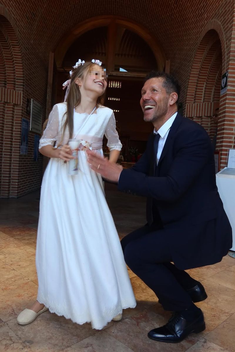 Diego Simeone con su hija, Francesca