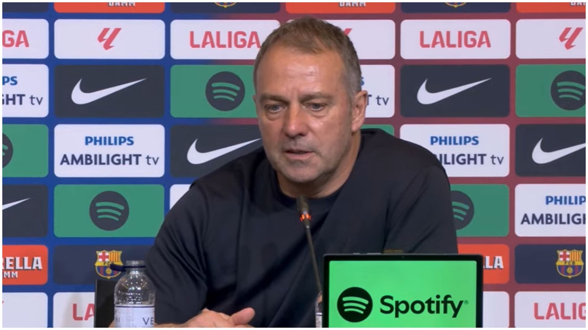 Hansi Flick, en rueda de prensa tras el Barcelona - Betis