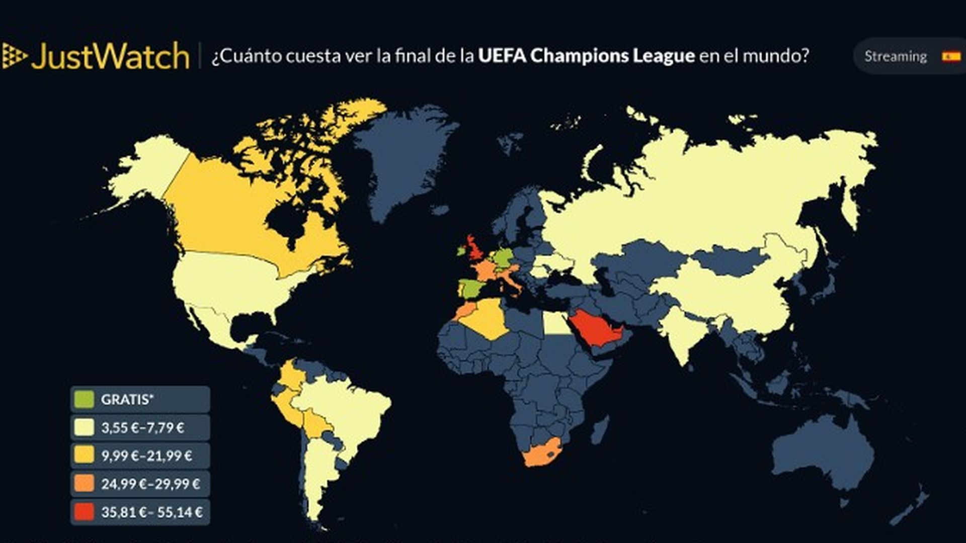 ¿Cuánto cuesta ver la final de la UEFA Champions League en el mundo?