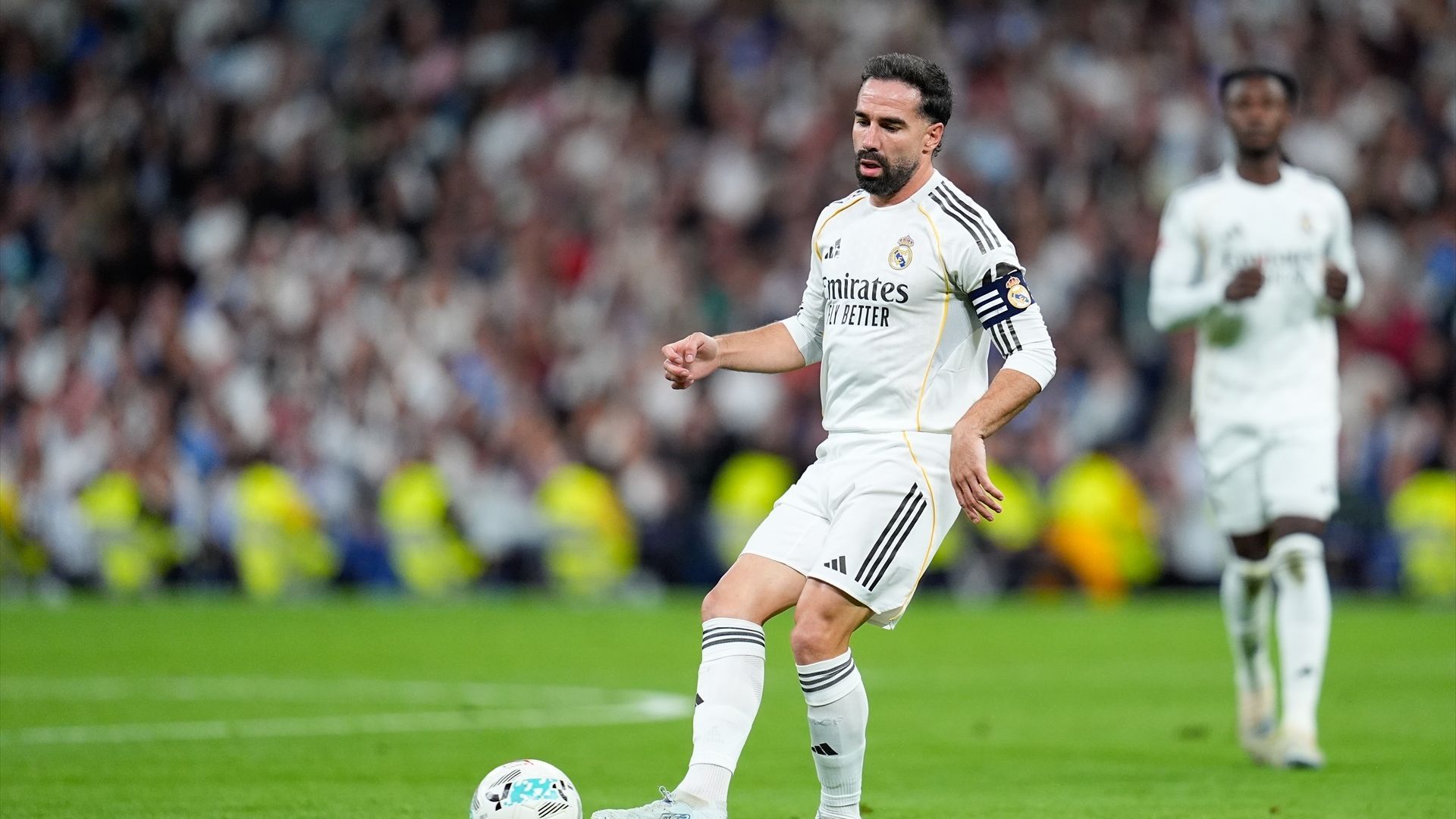Dani Carvajal, con el brazalete de capitán del Real Madrid Dani Carvajal, con el brazalete de capitán del Real Madrid