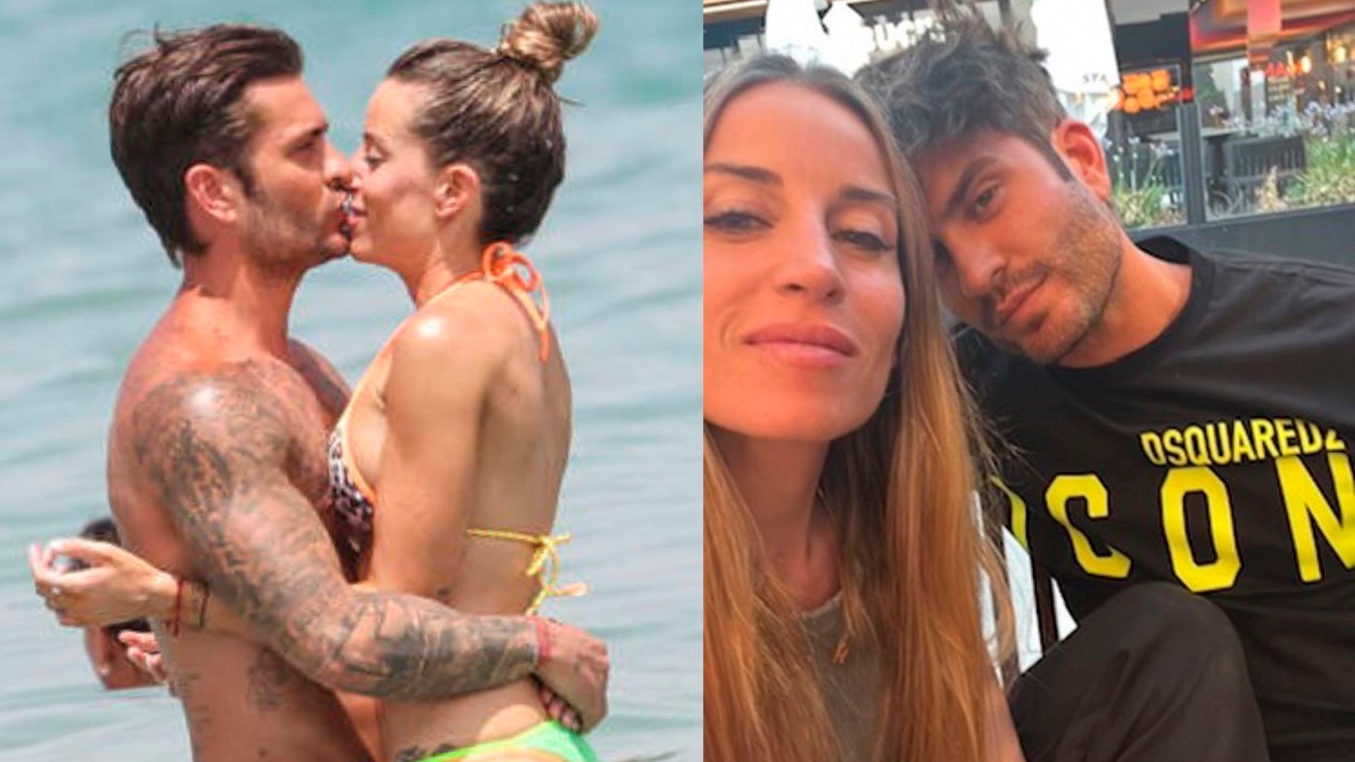 Las fotos que han utilizados Marta y Rodri para felicitarse el aniversario