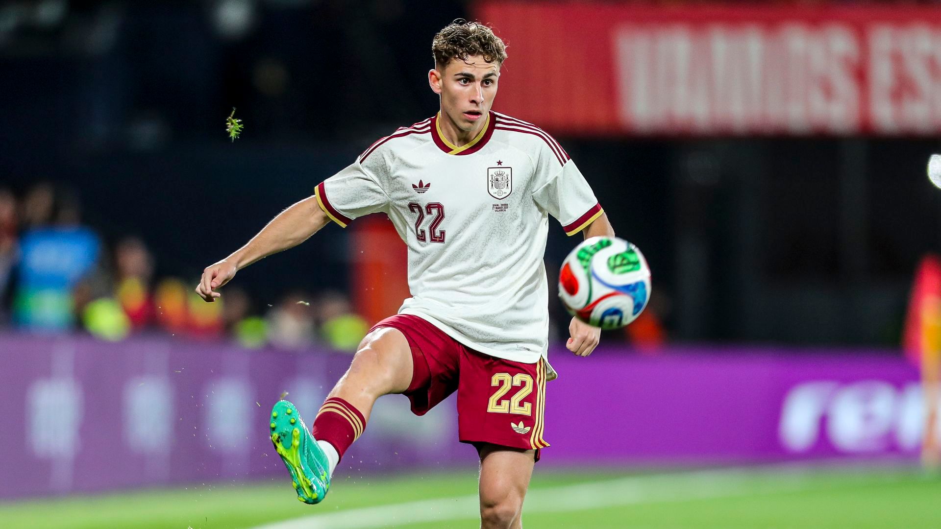 Fermín López en un partido de la Selección Española Fermín López en un partido de la Selección Española