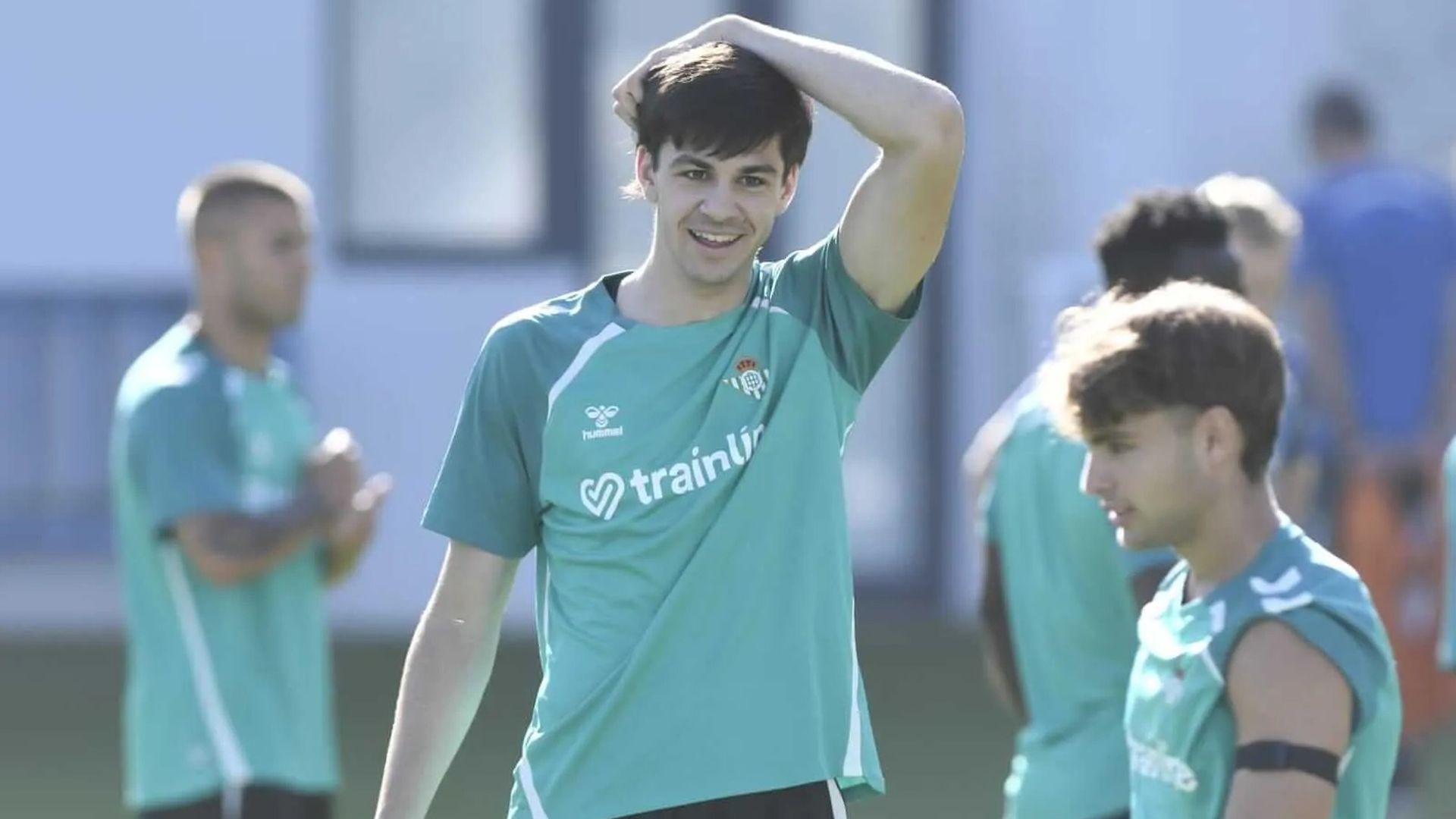 Gonzalo Petit, entrenando con el Betis